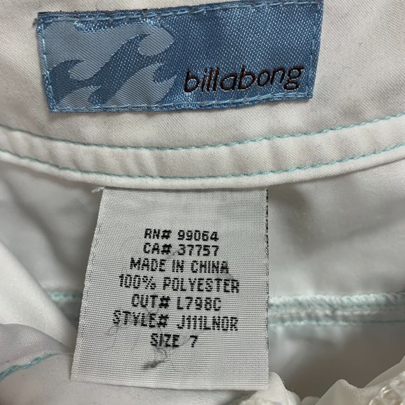 Billabong White & Blue Board Shorts Swim Trunks Men Size 7 - Picture 6 of 8